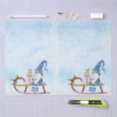 Gnoom voor kerst Gedecormeerde Sleigh Tissuepapier (Craft)