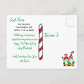 Gnoom voor Kerstmis, sociale feestdag Feestdagenkaart (Achterkant)