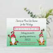 Gnoom voor Kerstmis, sociale feestdag Feestdagenkaart (Staand voorkant)