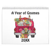 Gnoome Calendar Cute Whimsical Schattig elk jaar Kalender (Hoes)