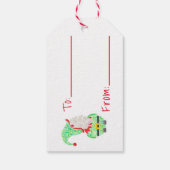 Gnoome kerstcadeaus cadeaulabel (Achterkant)