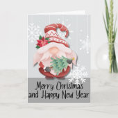 Gnoome kerstWenskaart Feestdagen Kaart (Voorkant)