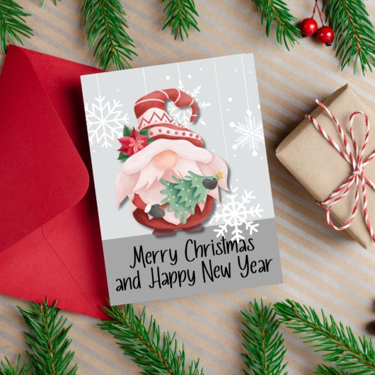 Gnoome kerstWenskaart Feestdagen Kaart