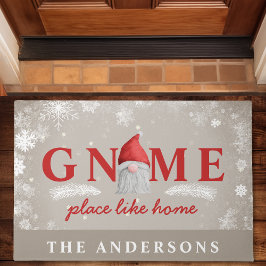 Gnoome Place Of Home Holiday Kerstfamilie Deurmat