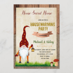 Gnoome uitnodiging voor huisverwarming