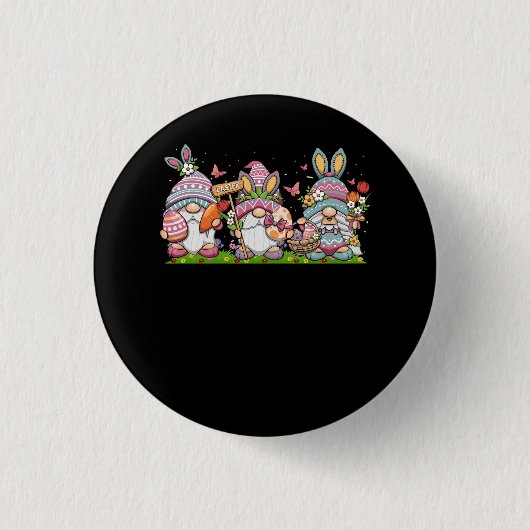 Gnoompaasuitrusting met tandvlees- en eierboeren ronde button 3,2 cm (Voorkant)