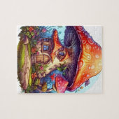 Gnoompaddenstoelen met doorsnee ingang legpuzzel (Horizontaal)