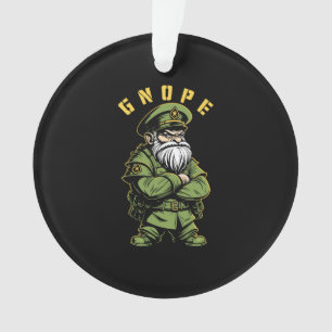 Gnope Garden Gnome Grappige Militaire Officier Tui Ornament