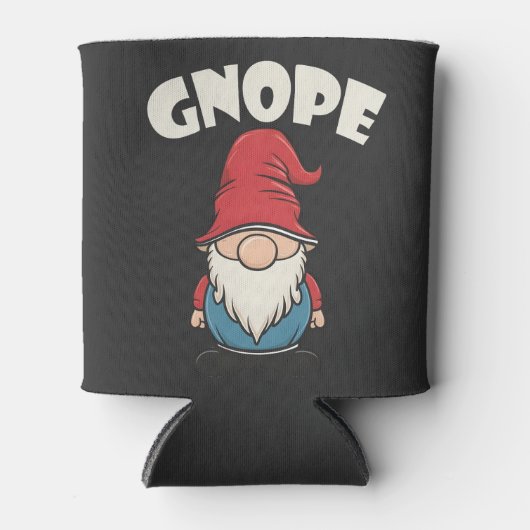 Gnope niet Vandaag Grappig Gnome Lovers Blikjeskoeler (Voorkant)