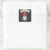 Gnope niet Vandaag Grappig Gnome Lovers Vierkante Sticker (Tas)