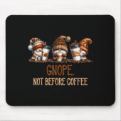 Gnope Not Before Coffee Three Gnomes Graphic Cafei Muismat (Voorkant)