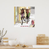 Gnu Age Hipsters Funny Rick London Poster (Cuisine)