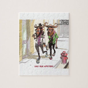 Gnu Leeftijd Hipsters Grappig Legpuzzel