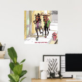 Gnu Leeftijd Hipsters Grappig Rick Londen Poster (Thuiskantoor)