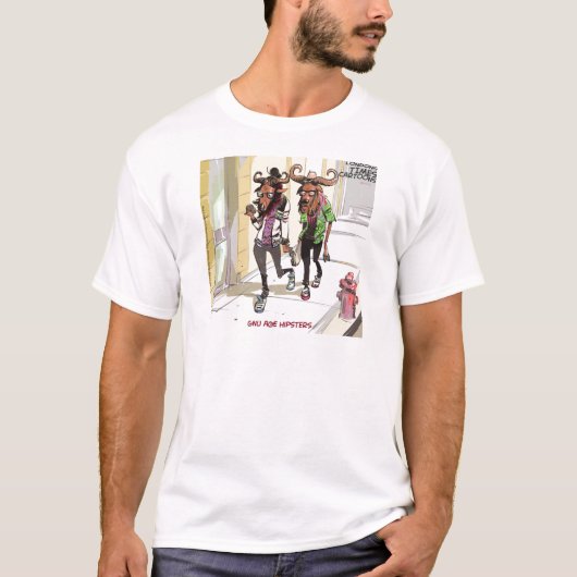 Gnu Leeftijd Hipsters Grappig T-shirt (Voorkant)