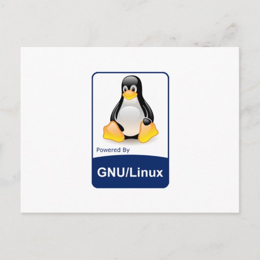 GNU/Linux Briefkaart (Voorkant)
