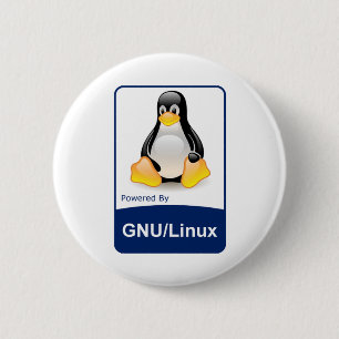 GNU/Linux Ronde Button 5,7 Cm