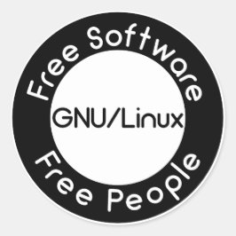 GNU/Linux Ronde Sticker