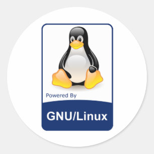 GNU/Linux Ronde Sticker