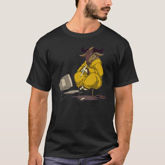Gnu meditate levitate t-shirt (Voorkant)