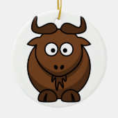 Gnu (Wildebeest) kerstversiering Keramisch Ornament (Voorkant)