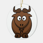 Gnu (Wildebeest) kerstversiering Keramisch Ornament (Links)