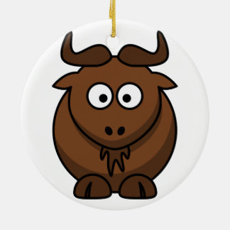 Gnu (Wildebeest) kerstversiering Keramisch Ornament