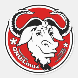 gnuLinux Ronde Sticker