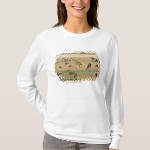 Gnu's, zebra's en giraffen t-shirt