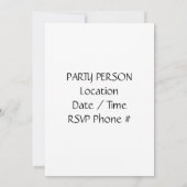 **GO APE** ANNIVERSAIRE INVITATION DU PARTI (Dos)