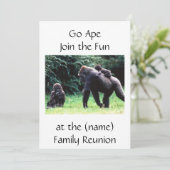 **GO APE** FAMILIEVERZOEK OF INVITE KAART (Staand voorkant)