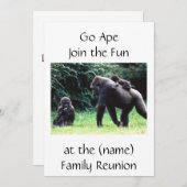 **GO APE** FAMILIEVERZOEK OF INVITE KAART (Voorkant / Achterkant)
