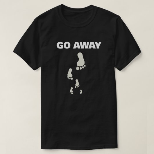 Go away attitude t-shirt (Design voorkant)