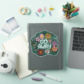 GO AWAY Funny Floral Schattige Daisy Hand-Drawn Sticker (iPad Cover)