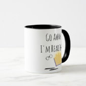 Go Away, I'm Reading Two-Tone Coffee Mug (Devant droit)
