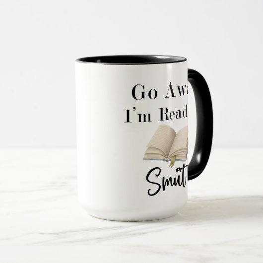 Go Away Je lis Smut 15oz Coffee Mug (Devant droit)