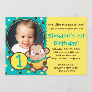 GO BANANAS - Invitations à la fête des petits sing