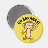 Go Bananas Round Magnet (Recto/Verso)