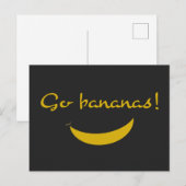 Go Bananas Wenskaart Briefkaart (Voorkant / Achterkant)