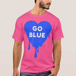 Go Blue - Blauw Team Kleur War Camp Druppelend Har T-shirt
