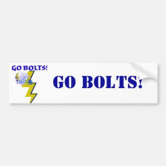 "GO BOLTS" LIGHTS BOLT FOOTBALL HELMET PRINT BUMPERSTICKER