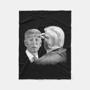Go Brandon Trump schrijft op Bidens Forehead Fleece Deken
