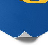 Go Bulldogs Football Helmet Icon Poster (Hoek)