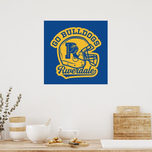 Go Bulldogs Football Helmet Icon Poster (Keuken)