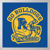 Go Bulldogs Football Helmet Icon Poster (Voorkant)