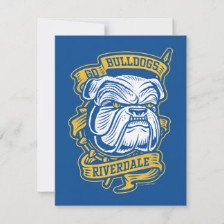 Go Bulldogs - Riverdale Mascot Banner Notitiekaartje