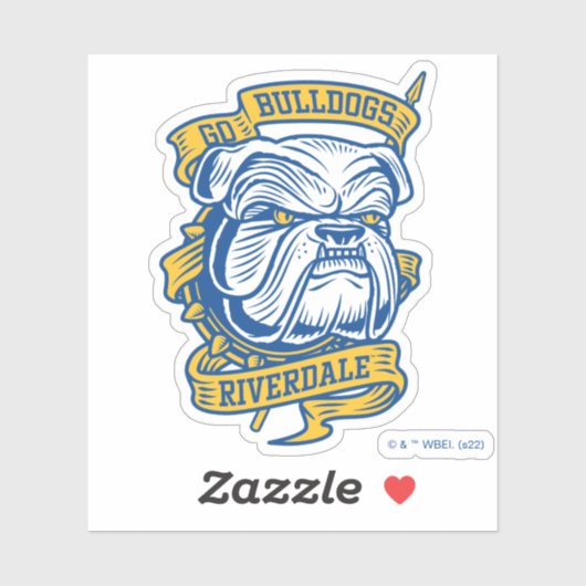 Go Bulldogs - Riverdale Mascot Banner Sticker (Vel)