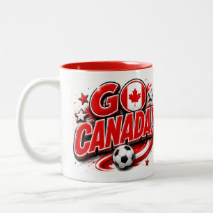 GO Canada Patriottische Voetbal Fan Mok   Canadees