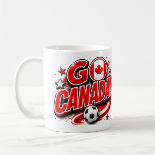 GO Canada Patriottische Voetbal Fan Mok Canadees