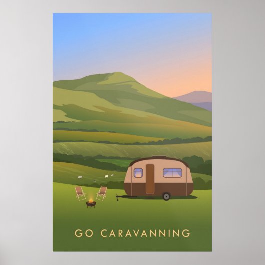 Go Caravanning Travel Poster (Devant)